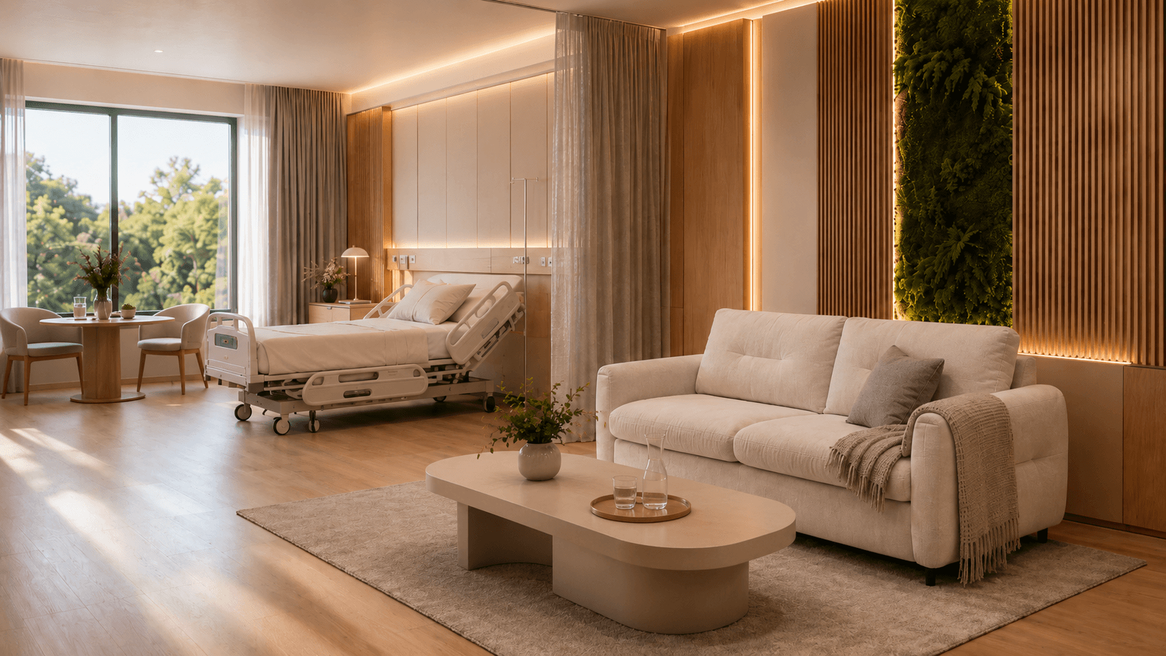 Großes Patientenzimmer Longevity Center